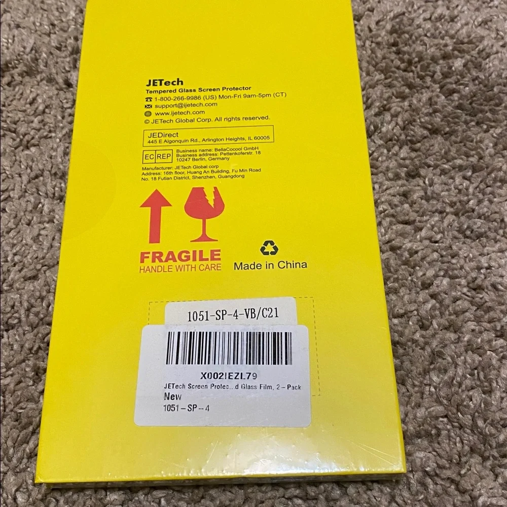 NEW NEVER OPENED JETech Tempered Glass Screen Protector for iPhone